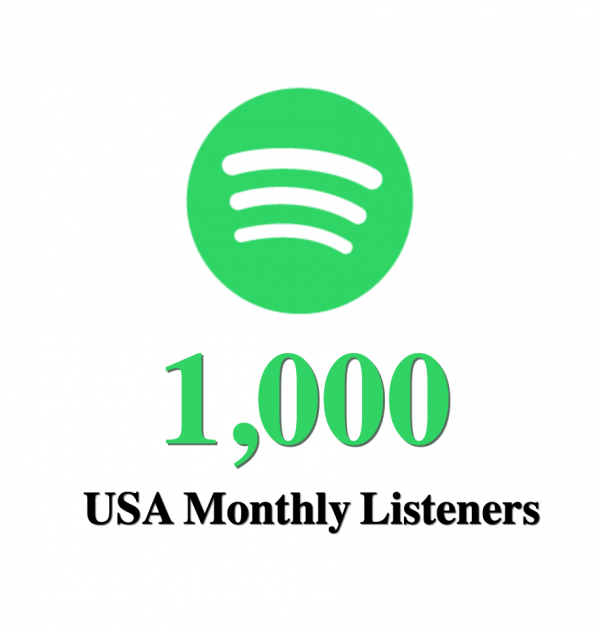1,000 USA Monthly Listeners on Spotify