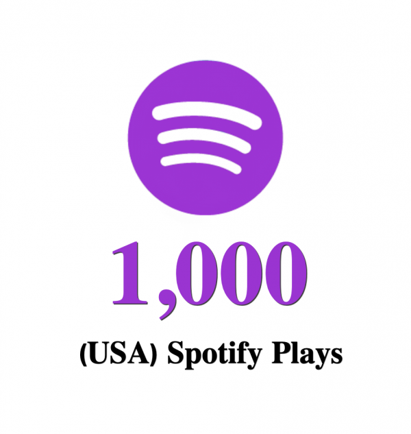 1,000 Spotify USA Plays