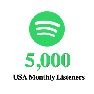 5,000 USA Monthly Listeners Spotify